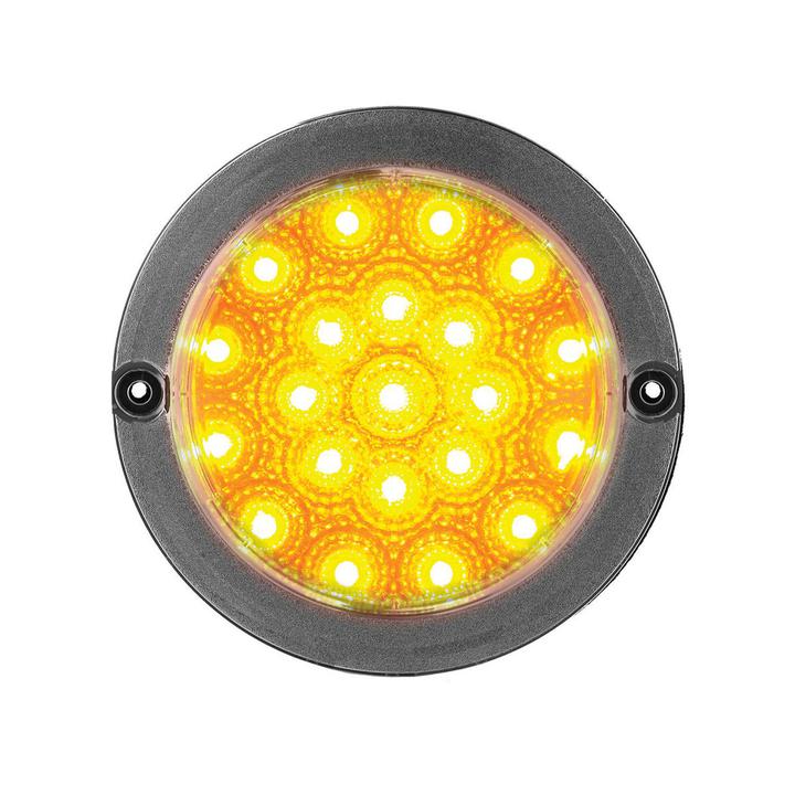 LED Autolamps Indicator Lamp Clack Chrome Clear Round 130mm 12V 102ABC