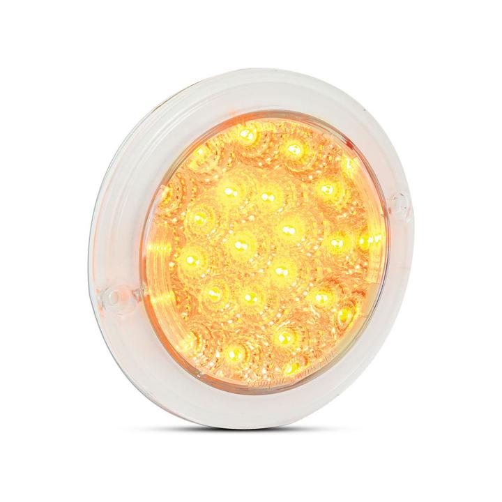 LED Autolamps Indicator Lamp Clear Round 130mm 12-24V 102ACM