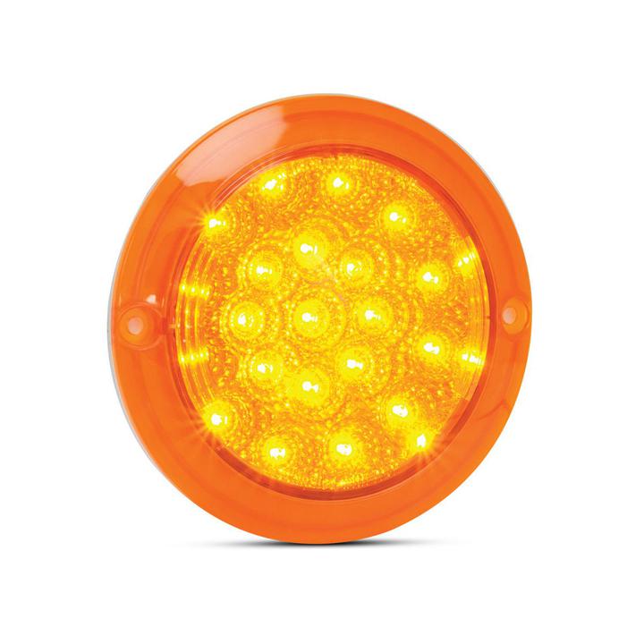 LED Autolamps Indicator Lamp Amber Round 130mm 12-24V 102AM
