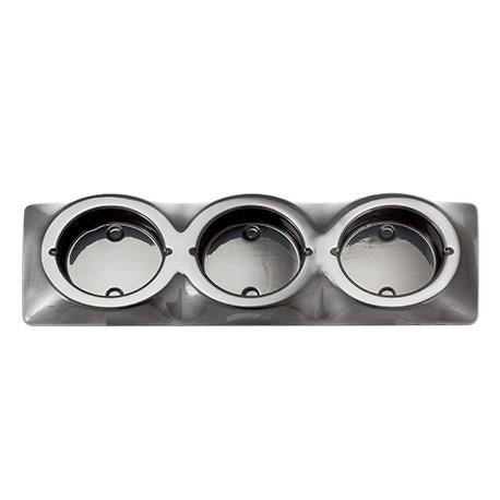 LED Autolamps Chrome Housing Triple 440mm (Suits 102 Series Lights) 102B2C