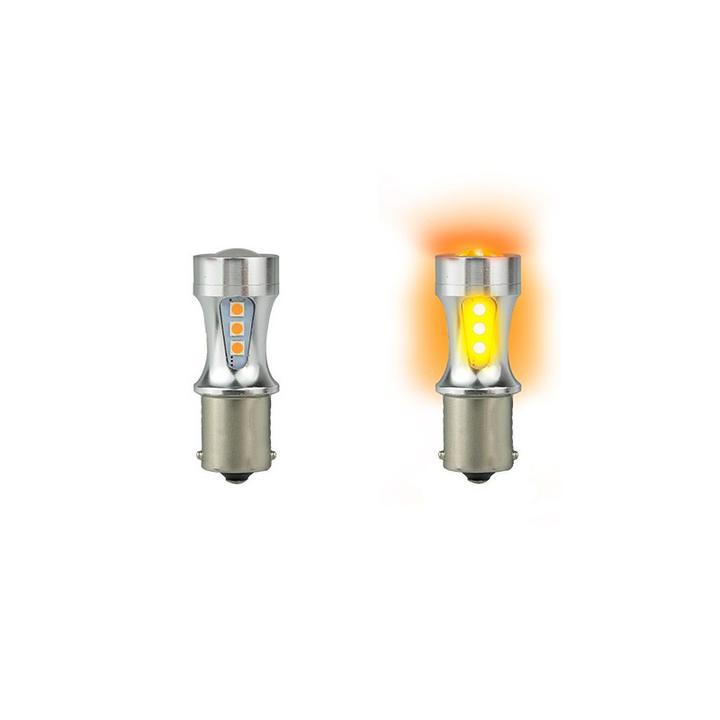 LED Autolamps Indicator Lamp Bayonette Amber 12-24V Canbus Compatible 1156AM