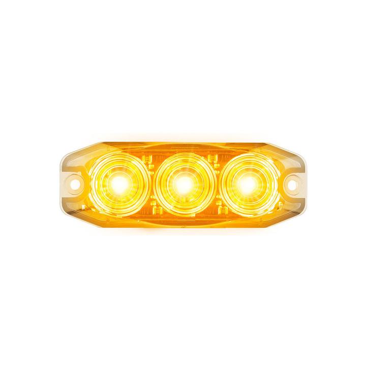 LED Autolamps Amber Emergency Lamp SAE J595 Class 1 89mm with Tape Fitting 120033AM