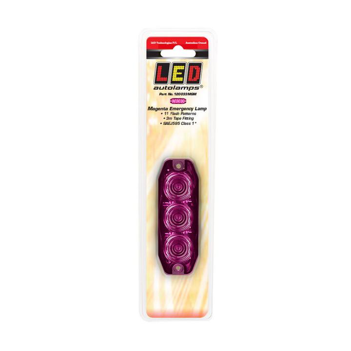 LED Autolamps Magento Emergency Lamp SAE J595 Class 1 89mm  with Tape Fitting 120033MGM