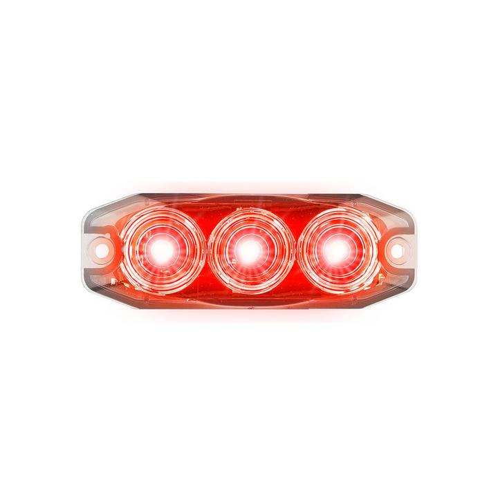 LED Autolamps Red Emergency Lamp SAE J595 Class 1 89mm  with Tape Fitting 120033RM