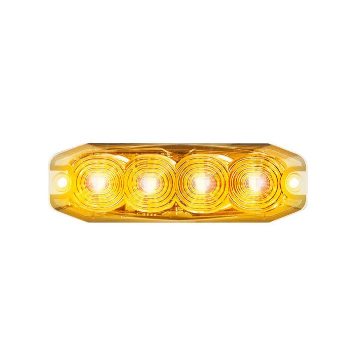LED Autolamps Amber Emergency Lamp SAE J595 Class 1 98mm with Tape Fitting 120034AM