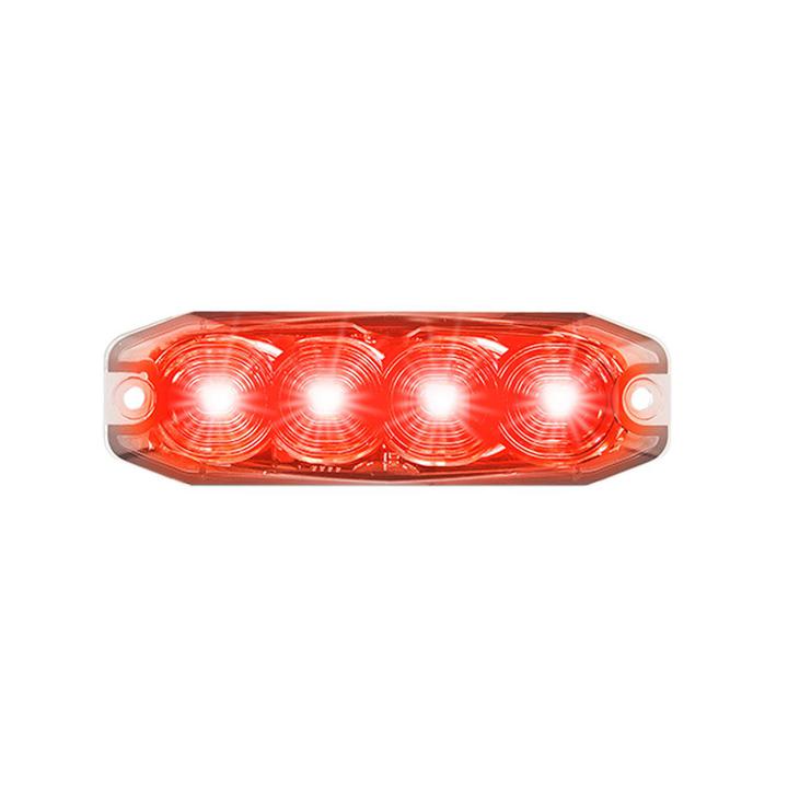 LED Autolamps Red Emergency Lamp SAE J595 Class 1 98mm  with Tape Fitting 120034RM