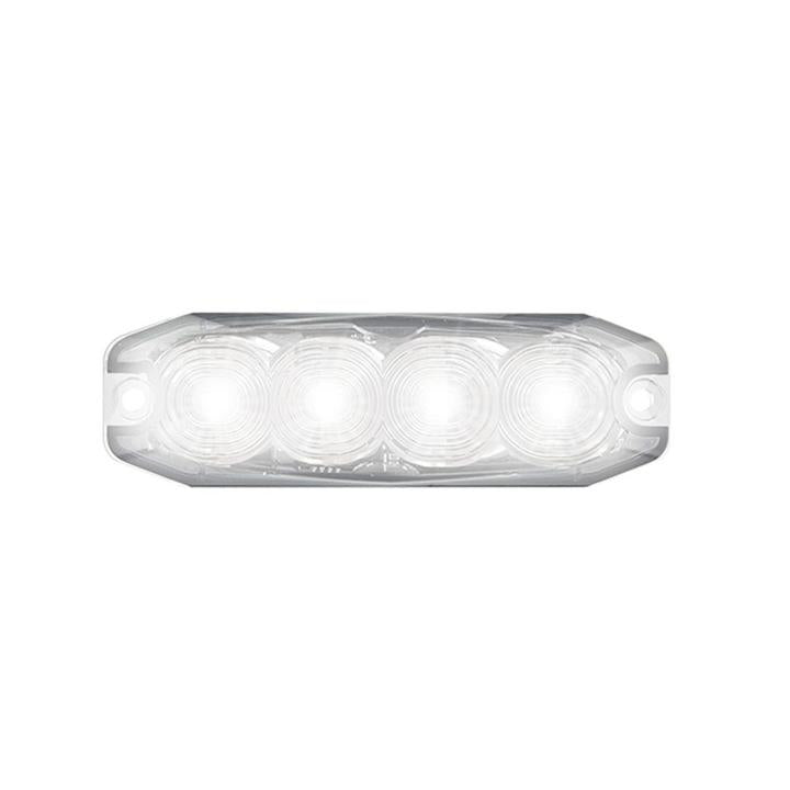 LED Autolamps White Emergency Lamp SAE J595 Class 1 98mm  with Tape Fitting 120034WM