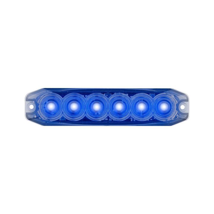 LED Autolamps Blue Emergency Lamp SAE J595 Class 1 131mm with Tape Fitting 120035BM
