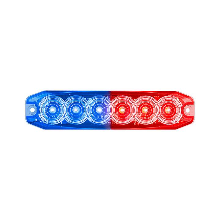 LED Autolamps Red/Blue Flash Emergency Lamp SAE J595 Class 1 131mm 120035RBM