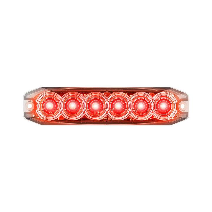 LED Autolamps Red Emergency Lamp SAE J595 Class 1 131mm with Tape Fitting 120035RM