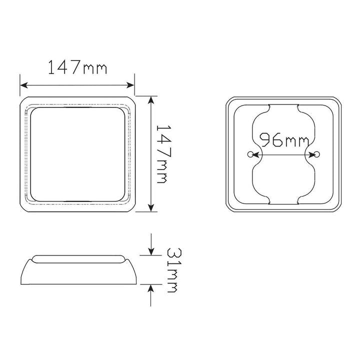 LED Autolamps Indicator Lamp 125mm 12-24V Twin Pack 125AM