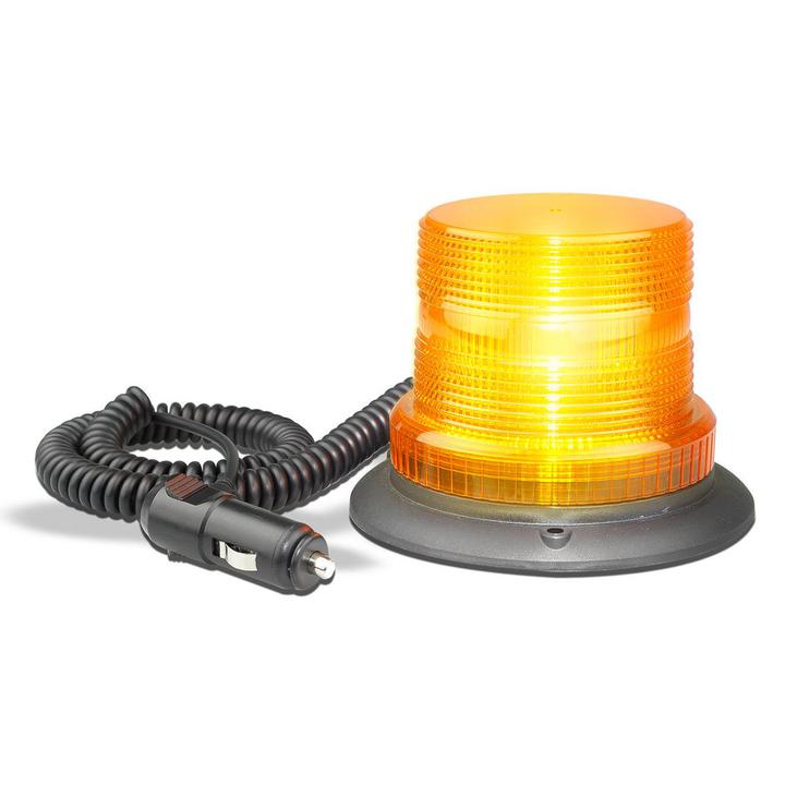 LED Autolamps Beacon Light LED Amber IP67 11/48V Magnetic Mount 128AMM