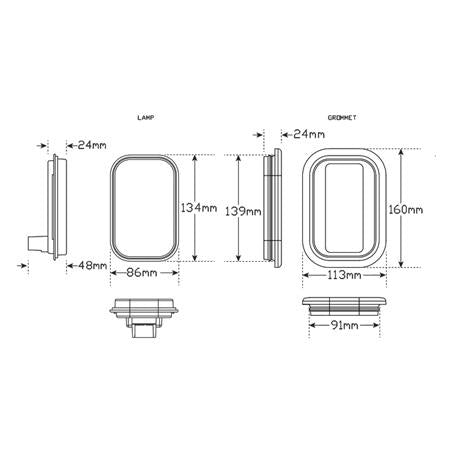 LED Autolamps Reverse LED Light w/Grommet & Plug 12-24V 130WMG