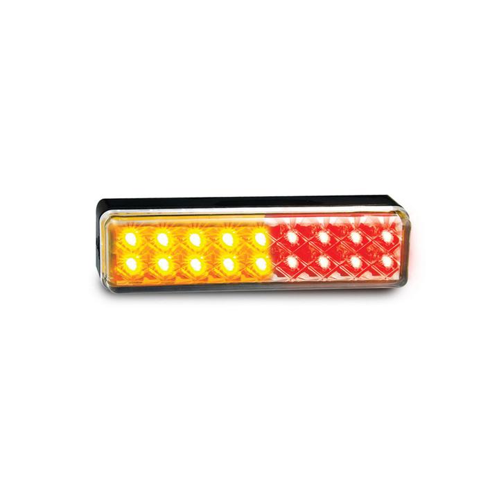 LED Autolamps Stop/Tail/Indicator Light LED 12-24V Twin Pack with Black Base 135ARM/2