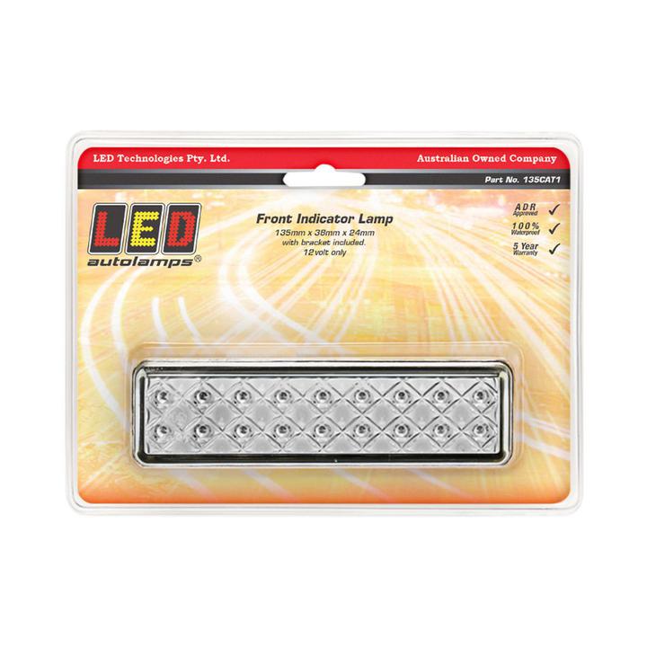 LED Autolamps Front Direction Indicator Lamp with with Black Base 12V 135CAT1