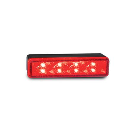 LED Autolamps Stop/Tail Lamp 8 Square LED Multi Volt w/Black Base 135RM