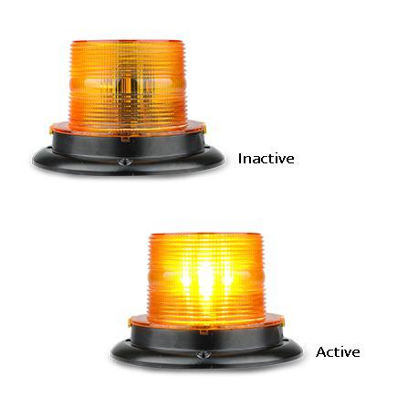 LED Autolamps  Strobe/Override Beacon Light LED Amber 11/32V Fixed Mount 145ASRM