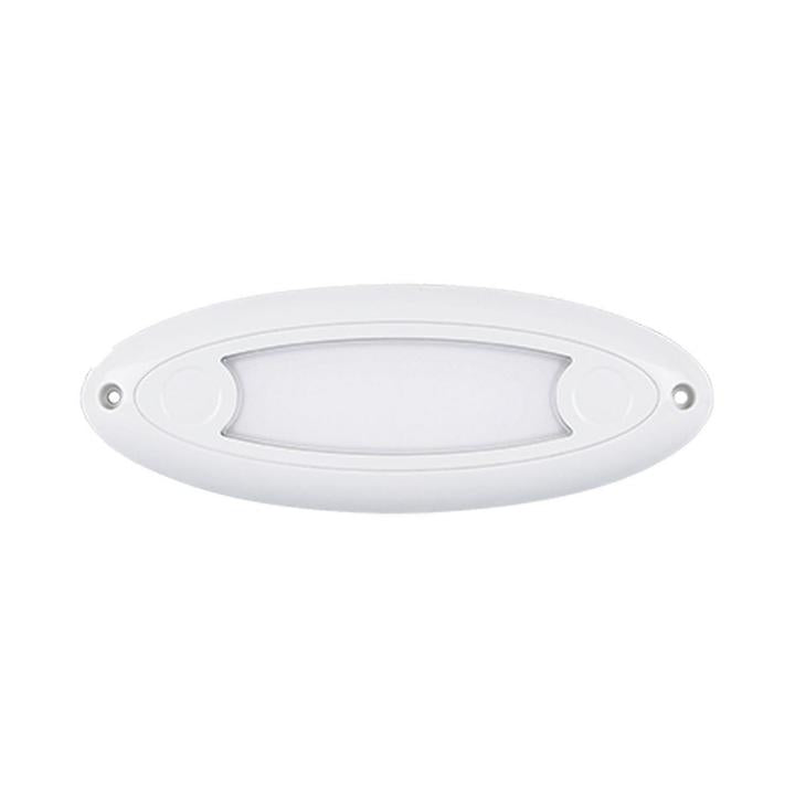 LED Autolamps Small Interior/Exterior Lamp with Aluminium Base White Oval 240 Effective Lumens 166mm 10-30V 16606WM
