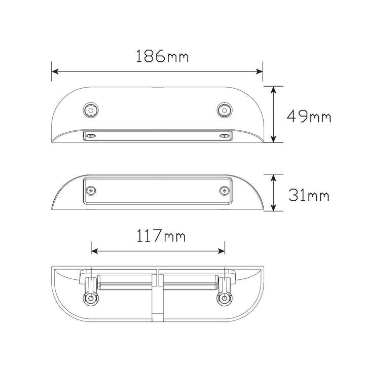 LED Autolamps LED Awning Lamp White 12V 186WW