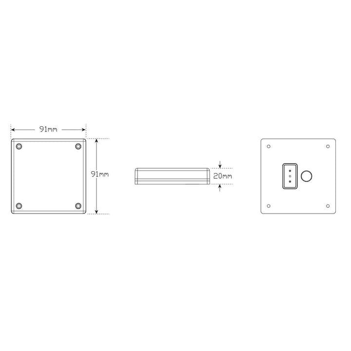 LED Autolamps 280 Series Indicator Light Rear 90mm 12-24V with 4mm Gasket 280AM