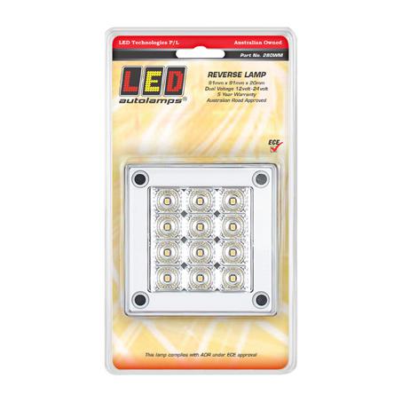 LED Autolamps Reverse 12-LED Lamp Insert 12/24V 280WM