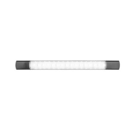 LED Autolamps Slimline/Low Profile Reverse 24-LED Lamp 12V w/Black End Caps 285x25mm 285BW12