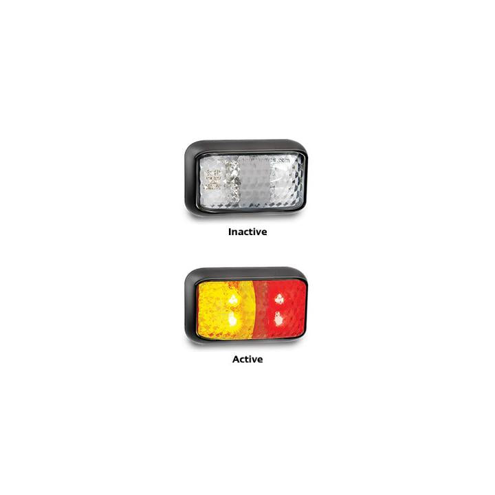 LED Autolamps Side Marker with 40cm Cable Red/Amber 58x35x21mm 10-30V 35ARM