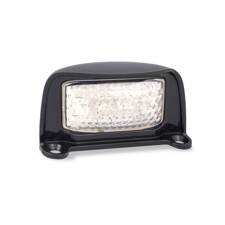 LED Autolamps Licence Plate Lamp with Black Bracket and 40CM Cable 76x41x27mm 12-24V 35BLMB