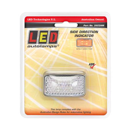 LED Autolamps Side Direction LED Lamp 12/24V Chrome Series 35CCAM
