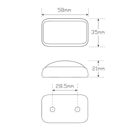LED Autolamps Side Direction LED Lamp 12/24V Chrome Series 35CCAM