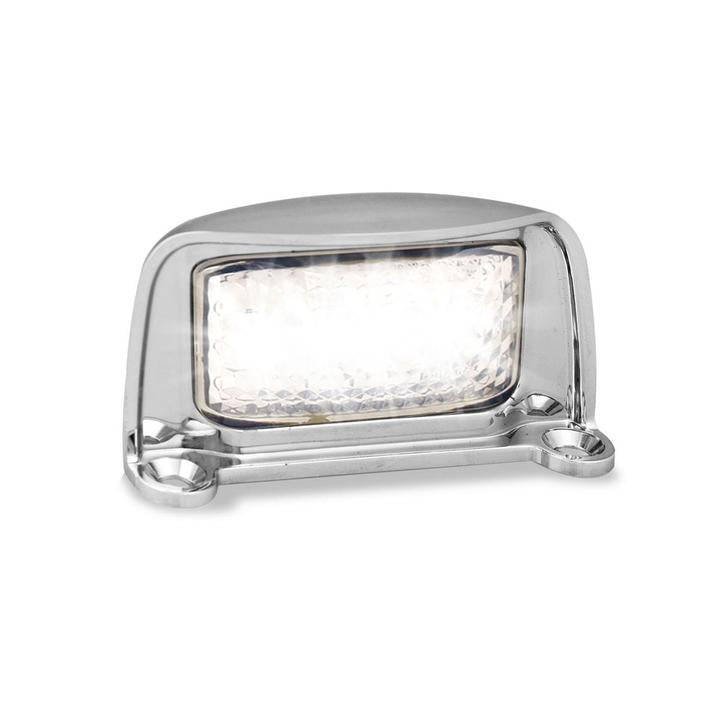 LED Autolamps Licence Plate Lamp with Chrome Bracket and 40CM Cable 76x41x27mm 12-24V 35CLMB