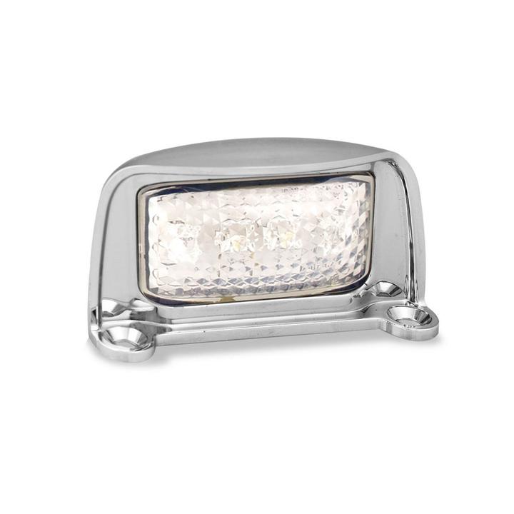 LED Autolamps Licence Plate Lamp with Chrome Bracket and 40CM Cable 76x41x27mm 12-24V 35CLMB