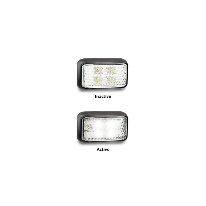 LED Autolamps Front Marker with 2m Cable White 58x35x19mm 10-30V 35WM2