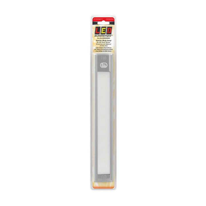 LED Autolamps Interior Strip Lamp with Touch Sensor Switch (MCU Circuitry) and Silver Base 260 x 40mm 12V 40260SMCU
