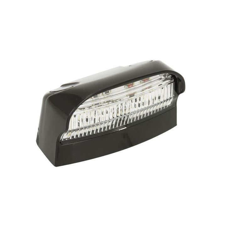 LED Autolamps Licence Plate Lamp with Black Housing 70x42x40mm 12-24V 41BLMB