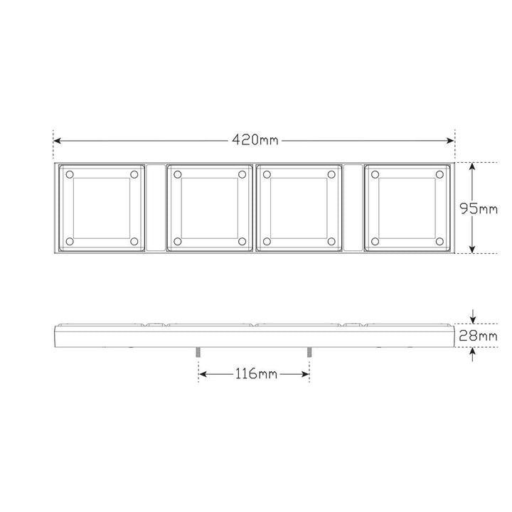 LED Autolamps Stop/Tail/Indicator/Reverse LED Light 12/24V 420ARRWM2
