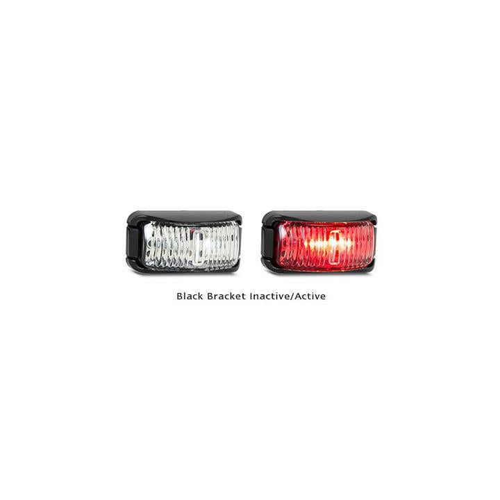 LED Autolamps Rear Marker with Black Base Red 74x38x35mm Multi-volt 42RM