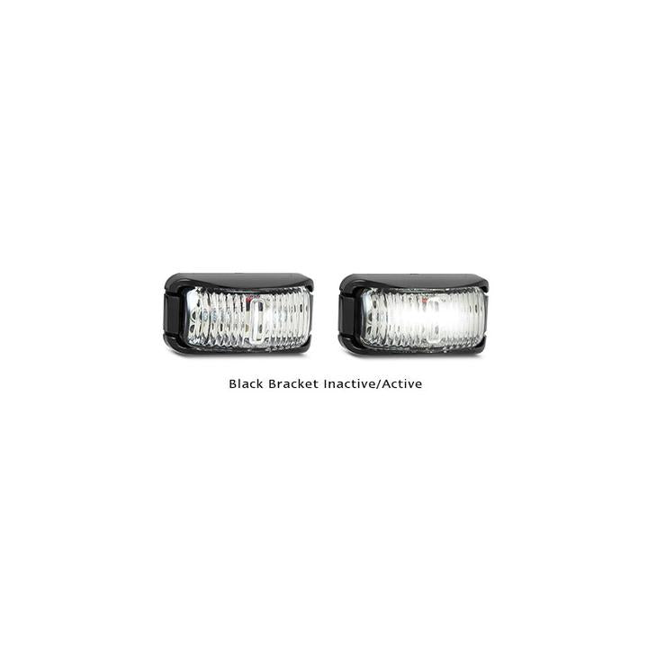 LED Autolamps Front Marker with Black Base White 74x38x35mm Multi-volt 42WM
