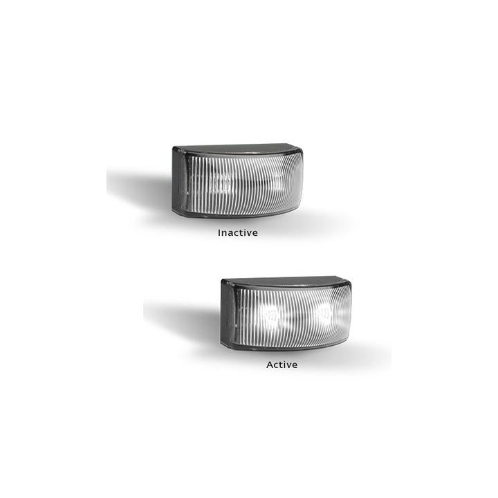 LED Autolamps Front Marker White 50x25x21mm 12-24V Twin Pack 5025WM2