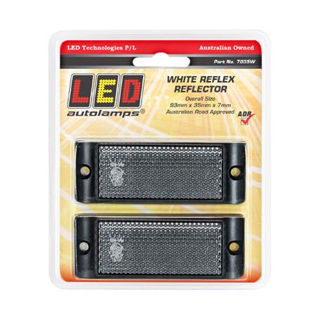 LED Autolamps Reflector White w/Mounting Bracket (Pack of 2) 7035W