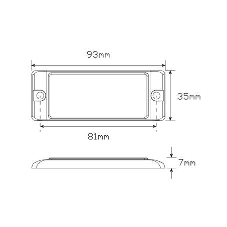 LED Autolamps Reflector White w/Mounting Bracket (Pack of 2) 7035W