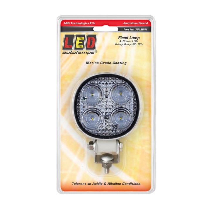 LED Autolamps Work/Reverse Lamp Round 7512WM