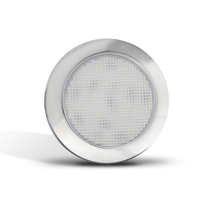LED Autolamps Interior Lamp with Chrome Bezel  Cool White 76 x 9mm 12V 7515CB