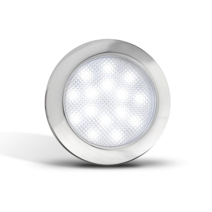LED Autolamps Interior Lamp with Chrome Bezel  Cool White 76 x 9mm 12V 7515CB