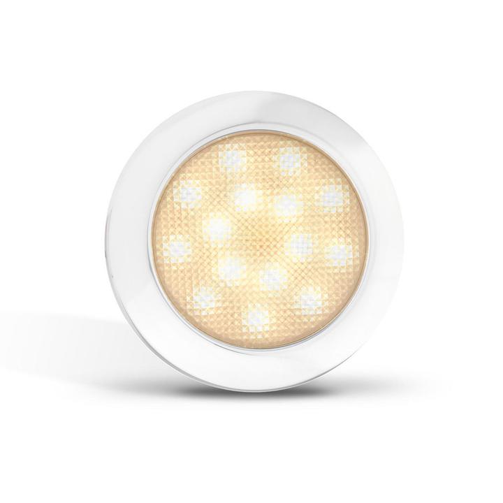 LED Autolamps Interior Lamp with Chrome Bezel  Cool White 76 x 9mm 12V 7515WB