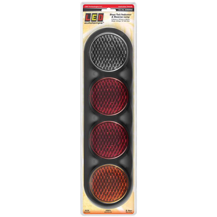 LED Autolamps Stop/Tail/Indicator/Reverse LED Light 12V Black Bracket 372x101x30mm 82BARRW