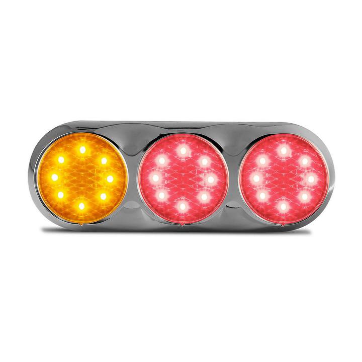 LED Autolamps Stop/Tail/Indicator LED Light 12V Chrome Bracket 281x101x30mm 82CARR