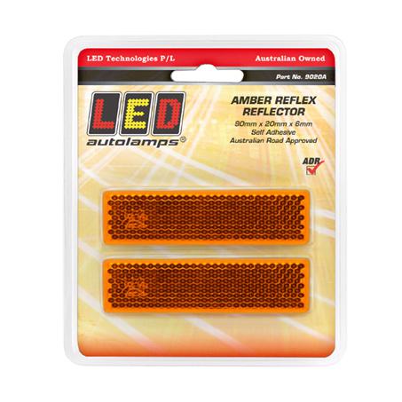LED Autolamps Reflex Reflector Amber 9020A