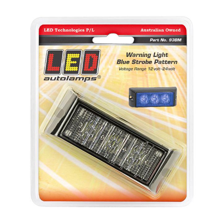 LED Autolamps Blue Emergency Lamp with Synchronised Strobe 93BM
