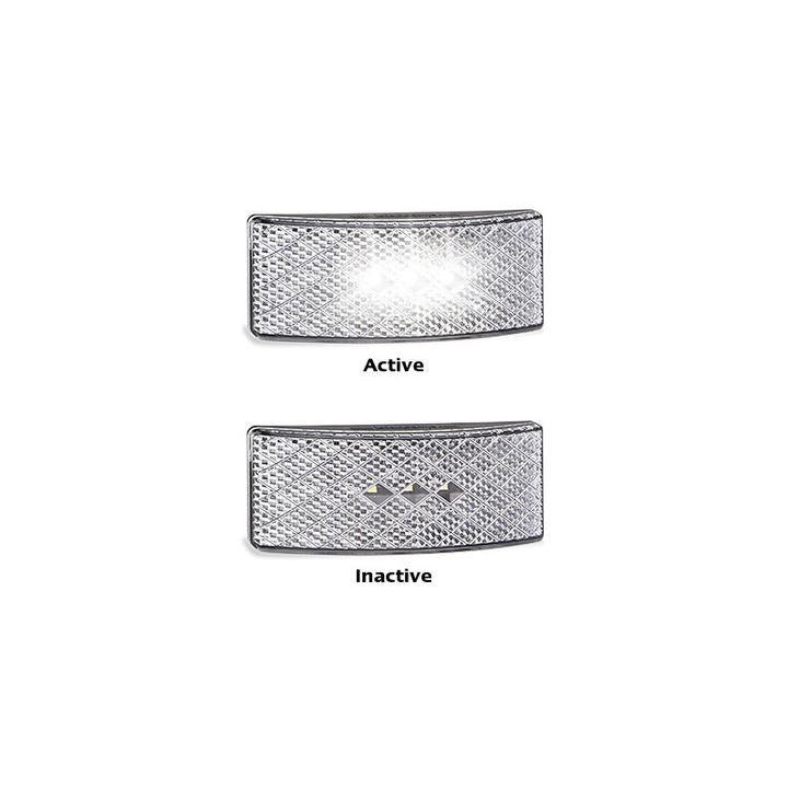 LED Autolamps EU38 Black Series Front Marker with Built-in Reflector and 3m Tape Front 12/24 EU38BWMHDB